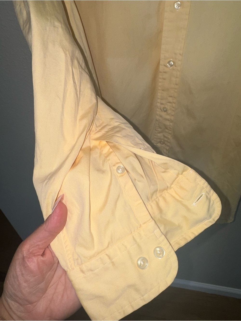 Polo Ralph Lauren Men's Classic-Fit Oxford Button-Down Shirt | 17.5 32 33 Yellow - Picture 3 of 9